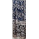 Cotton Kalamkari Print Dupatta (Navyblue&White)