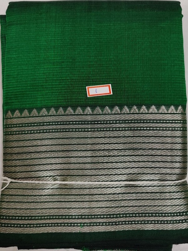 Mangalagiri  Silk Sarees( Green Colour)