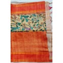 Jute Saree (Orange)